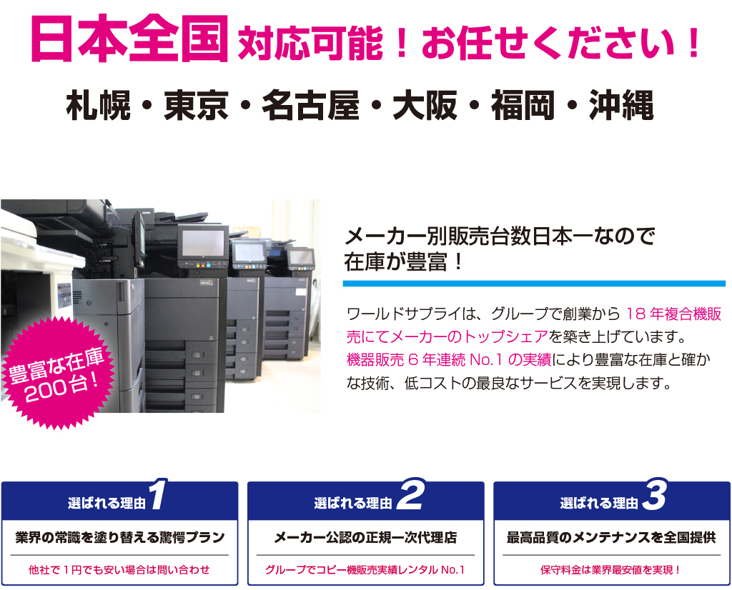 メーカー別販売台数日本一なので在庫が豊富！